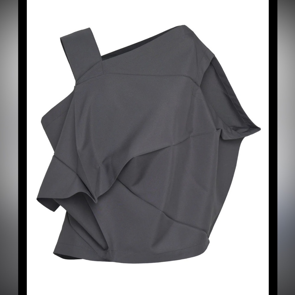 Issey Miyake 1325 line Fractal Solid Woven Top - Picture 3 of 7